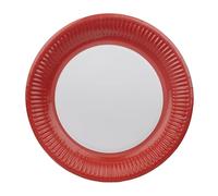 Talking Tables Piatti rotondi usa e getta in carta rossa, per feste, barbecue, picnic, compleanni per bambini, 23 cm