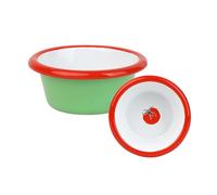 Talking Tables Piccola ciotola smaltata verde fatta a mano con design a pomodoro all'interno, infrangibile e lavabile in lavastoviglie, stoviglie riutilizzabili per sala da pranzo, ciotole per salse