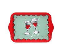 Talking Tables Piccolo vassoio da portata natalizio riutilizzabile da 24 cm, per snack, toast, stuzzichini, bevande calde, feste natalizie e uso quotidiano