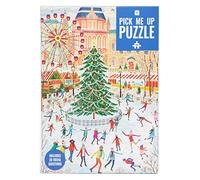 Talking Tables natalizio da 1000 pezzi per adulti | Puzzle illustrato invernale con albero di Natale e scena del mercato | Regalo per lei e lui, PUZZ-PMU-ICESKATE