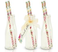 Talking Tables Set Decorazioni Compleanno con Bottiglia con Cannuccia a Tema Alice nel Paese delle Meraviglie | Gadget Compleanno Bambini | Bomboniere o Segnaposto | Confezione da 6