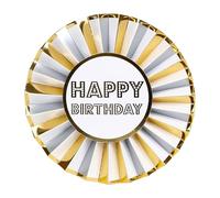 Talking Tables Spilla Birthday Luxe Gold Happy Birthday per Adulti e Bambini - Accessorio Decorativo di Design - Idee Regalo - Misure 11,5 cm