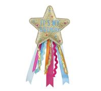 Talking Tables Spilla con scritta "It's My Birthday" con nastri, 16 cm