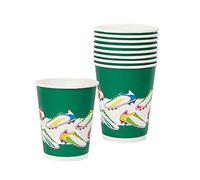 Talking Tables Tazze da Calcio - Confezione da 8 Stoviglie per Bambini Riciclabili e Usa e Getta per Compleanno, Coppa del Mondo FIFA, EUROs