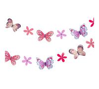 Talking Tables Tilly & Tigg-Bandierine a forma di farfalla, 3,5 m, colore: viola e rosa, decorazione per feste di compleanno per bambini, festa in giardino, baby shower, TILLY-BUNTING