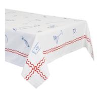Talking Tables tovaglia in tessuto bianco 140 x 180cm in cotone riciclato riutilizzabile e lavabile ideale per pranzi all'aperto buffet matrimoni feste e pic-nic