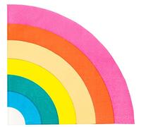 Talking Tables Tovaglioli di Carta a Forma di Arcobaleno per Feste di Compleanno Bambini o Pride, Confezione da 16, 29x29 cm