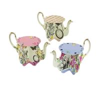 Talking Tables Truly Alice Teapot cupcake Stands for a Tea Party, Multicolor (6 Pack)