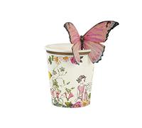 Talking Tables TSFAIRY-BFLYCUP Bicchiere di Carta USA e Getta con Farfalla, Tessuto, Multi-Colour