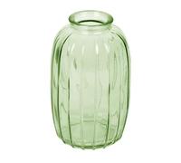 Talking Tables Vaso in vetro verde per fiori, elegante stelo singolo, elegante centrotavola per matrimoni, decorazione davanzale, feste in giardino, cene estive, stile mantello e regalo, 12 cm