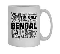 Talking to my Bengal Cat, tazza da caffè, colore: Bianco White Coffee Mug 11oz