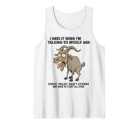 Talking to Myself Old Goat Humor Design per Gli Amanti degli Animali Canotta