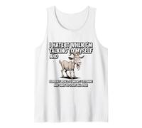 Talking to Myself Old Goat Humor Design per Gli Amanti degli Animali Canotta