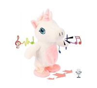 Talking Unicorn Repeats What You Say Walking Electric Interactive Animated Toy Speaking Plush Buddy Gift for Toddlers Birthday, 9.5'