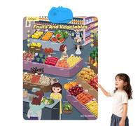 Talking Wall Chart for Kids, English Learning Poster with Songs, ABCs, Numbers, Animal words & Piano (#F)