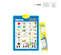 Talking Wall Chart for Kids - English & Spanish, Learning Poster with Songs, ABCs, Numbers, Animal Words Piano, Bilingual Toys with Interactive Touch Buttons for Toddlers 1-6 (English alphabet)