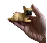 TALKLEK Statua di bulldog francese da 9,5 cm, piccola statuetta in resina a forma di bulldog francese, decorazione per camera da letto e ufficio, scultura regalo commemorativa, statuetta da collezione