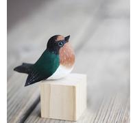 TALKLEK Statuette di rondine in legno intagliate a mano, statua di uccellino per la decorazione della casa, decorazione per mensole, regalo per gli amanti degli uccelli