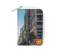 Tall Buildings in The City, porta carte di credito per uomini e donne, porta carte di credito in pelle con 20 scomparti per carte di credito, piccola borsa con cerniera