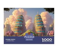 Tall Buildings of The Ai Work Building 1000 Pezzi Cartone Robusto Puzzle Fairy Tale Landscape Sfida Unica Gioco Per Famiglie Puzzle Decorazioni Per La Casa 70x50cm/1000pcs