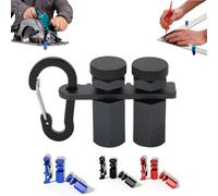 Tall Stair Gauges for Framing Square - Aluminum Hexagonal Stable Lock with Holder & Hook - 2-Piece Anti-Wobble Stair Jig for Rafter Layout, Circular Saw Guide & Woodworking (Black)