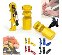 Tall Stair Gauges for Framing Square, Hexagonal Stable Lock with Holder & Hook for Carpentry & Circular Saw, Anti-Wobble Framing Jig, Precision Woodworking Layout Tool for Speed Square (Yellow)