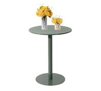 Tall Top Table Round Cocktail Bar Table, Save Space Coffee Tea Drink Side Table, Counter Height Breakfast Bar Table for Kitchen, Dining Room, Bedroom, Sofa Couch, Green(48x48x72cm)