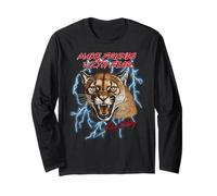 Talladega Nights Make Friends with Fear Cougar Vintage Movie Maglia a Manica