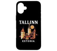 Tallinn Estonia Medievale Città Vecchia Vintage Retro Estone Custodia per iPhone 16 Plus