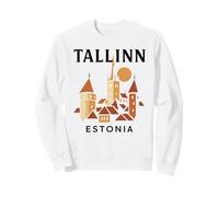 Tallinn Estonia Medievale Città Vecchia Vintage Retro Estone Felpa