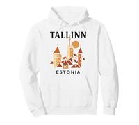 Tallinn Estonia Medievale Città Vecchia Vintage Retro Estone Felpa con Cappuccio