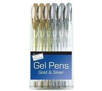 Tallon Confezione da 6 penne di gel di qualità premium argento e oro