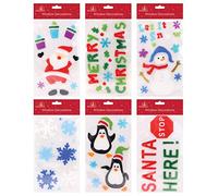 Tallon International - Adesivi in gel per finestra di Natale, confezione da 6