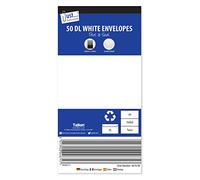 Tallon Just Stationery 4674 - Buste con chiusura adesiva, confezione da 50, colore: Bianco