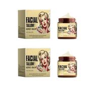 Tallow Balm Pure,120 g Original Wrinkle Defense Beef Tallow Bio Skincare, 100% Grass Fed Tallow E Raw Wild Honey, Beef Tallow and Honey Balm, per viso e corpo Umidità montata (2 pezzi)