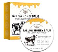 Tallow Face Moisturizer, 100g Gentle Beef Tallow Cream, Non-Irritating Hydration, Deep Nourishing Skin Repair, Portable, Fast-Absorbing, Ideal for, Face Sensitive Skin Care
