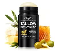 Tallow Honey Stick con 100% erba-fed e miele grezzo, balsamo idratante naturale per pelli secche e sensibili, burro di karitè, cura per viso e corpo, 75 g