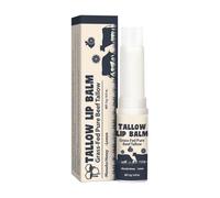 Tallow Lip Balm, Chapped Lip Balm, Nourishing Skin Care Products, Sublte Lemon Fragrance, Safe to Use, Moisturizing for Kids, Children, Women, Men and Adult, 1,9 x 8 cm
