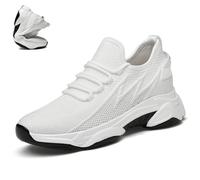 Tallure - Scarpe da ginnastica unisex, 3 cm/5 cm/7 cm/10 cm, altezza invisibile, comode scarpe antiscivolo, Bianco 5 cm, 39 EU