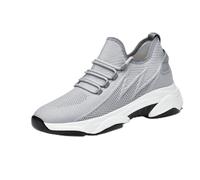 Tallure Sneakers, 1.6/2.4/3.1/3.9in Height Invisible Increase, Flexible Fit, Mesh Breathable, Height Increasing Shoes, for Women And Men (Gray 2.4in,37)