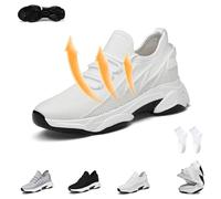 Tallure Sneakers, Tallure Sneakers con rialzo for donna e uomo, 1.6/2.4/3.2/4 pollici, scarpe con rialzo invisibili, antiscivolo, traspiranti, leggere, scarpe da corsa rialzate(White(10cm/3.9inch),38