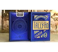 Tally Ho Blue (Circle) MetalLuxe Carte da gioco & Clear Custodia protettiva per carte da gioco