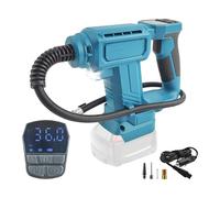 TALOEYH - Compressore a batteria Makita 18 V, compressore d'aria senza fili, 12 V, alimentatore per auto 0-120 PSI, pratica mini pompa ad aria con luce LED per moto, biciclette, auto e palloni