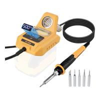 TALOEYH - Set di saldatore a batteria, saldatore senza fili compatibile con Dewalt 18 V/20 V, riscaldamento super veloce, con 5 punte di saldatura per fai da te, riparazione di elettrodomestici, filo