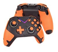 TALONGAMES Nastro per impugnature per controller compatibile con FLYDIGI Vader 4PRO/Vader 3PRO, antiscivolo, assorbe il sudore, kit pelle testurizzata (arancione, versione classica)