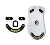 TALONGAMES Piedini per mouse in vetro ultra resistenti con bordi curvi compatibili con Razer DeathAdder V3 Pro, piedini di ricambio per mouse da gioco, suola super liscia, veloce e durevole