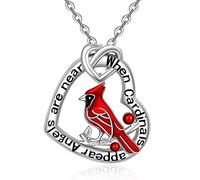 Talonior Collana da donna in argento Sterling con trifoglio e tartaruga cardinale colibrì fenicottero rosa, Metallo, Zirconia cubica