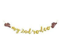 Talorine My 2nd Rodeo Banner, ghirlanda di bandierine per il 2° compleanno del bambino a tema West, Little Cowboy Cowgirl Due Striscioni di compleanno selvaggio, decorazioni messicane per feste
