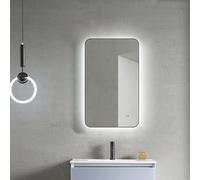 Talos Alvito Specchio da bagno a LED in nero opaco, 70 x 43 cm, con funzione sensore a mano, adatto per ambienti umidi grazie al telaio in alluminio