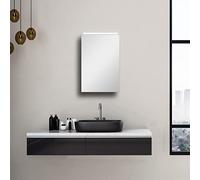 Talos Armadietto a Specchio, Argento, 40 x 60 cm